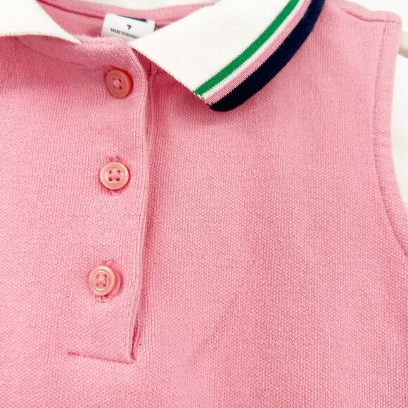 Janie and Jack Girls Tennis Pickleball Sleeveless Dropwaist Polo Dress Size 7 - Picture 4 of 8